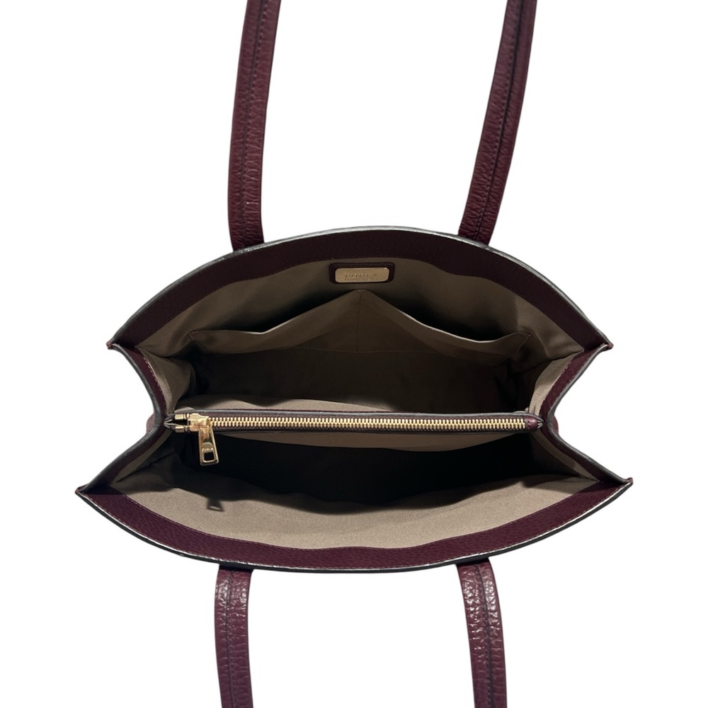 Authentic Furla Amina Small Pebbled Leather Tote – Bordeaux / Burgundy - Picture 8 of 13